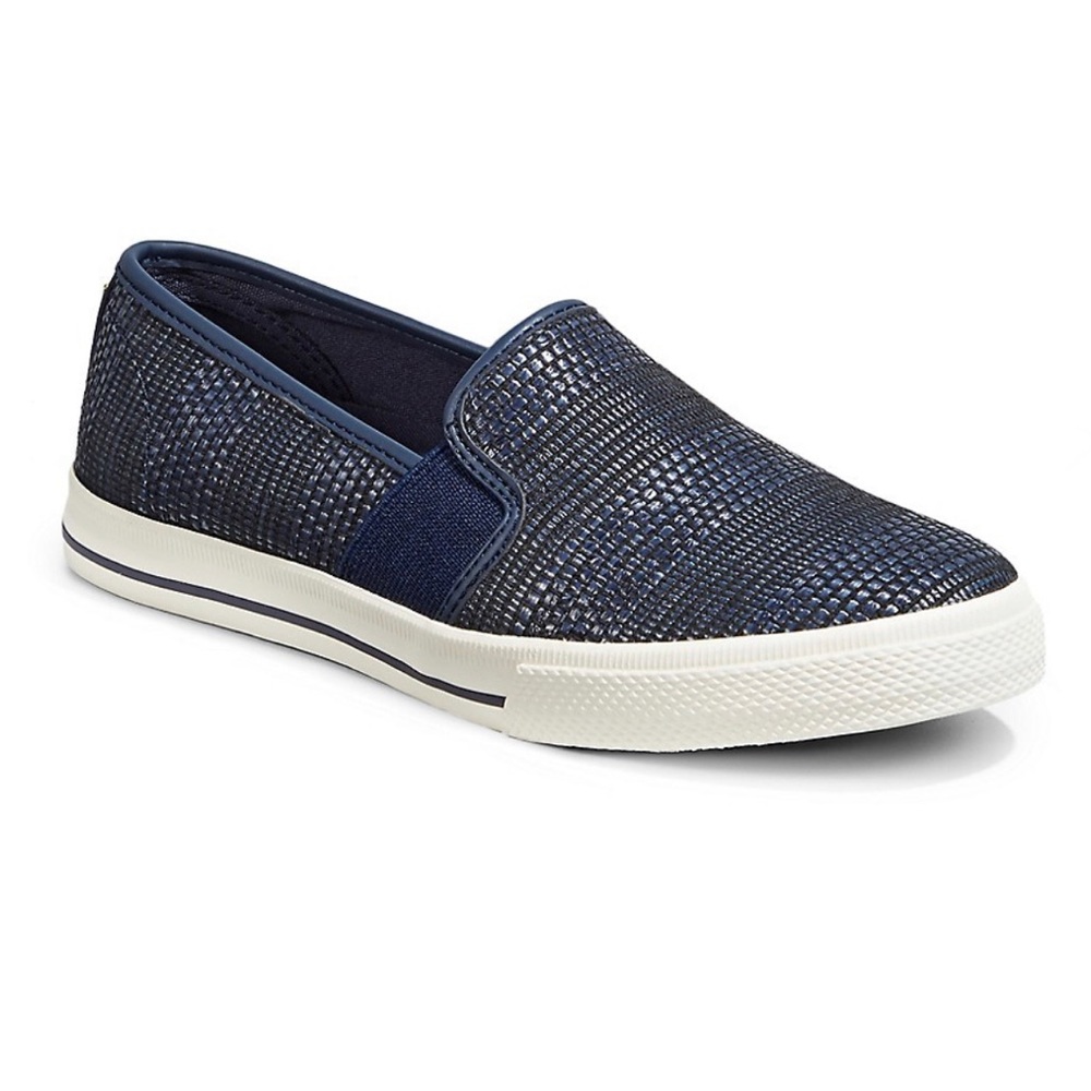 LAUREN Ralph Lauren Jinny Blue Woven Slip On Sneaker Shoes